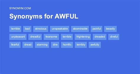 synonyms of awfully|awfully synonym dictionary crossword.